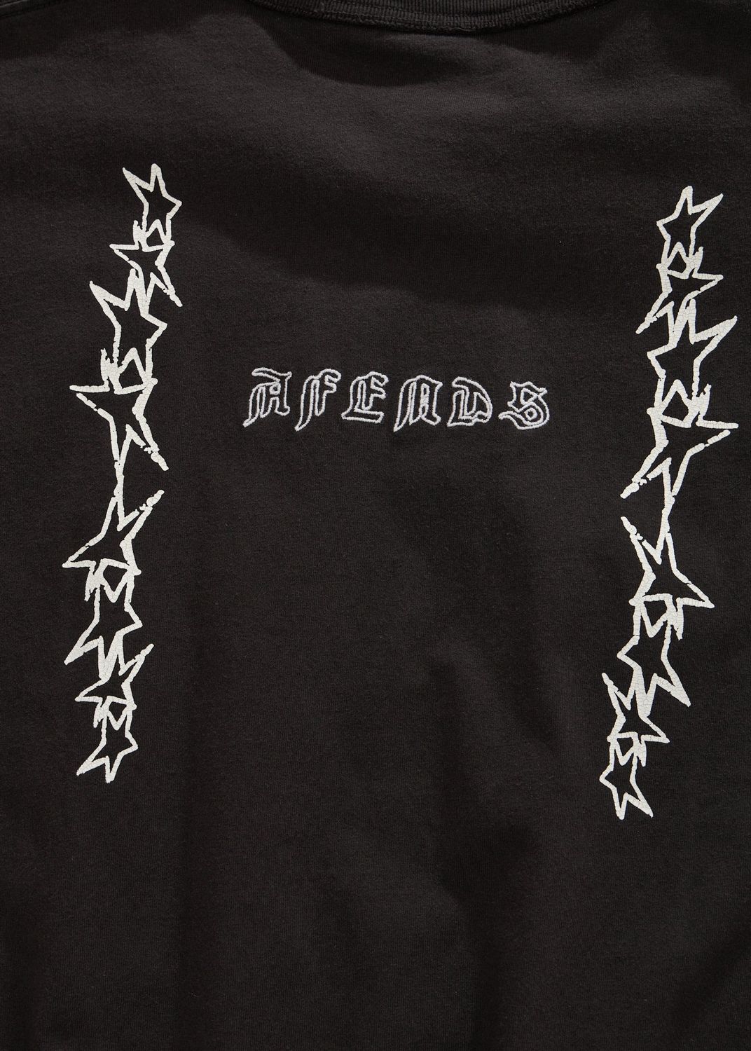 AFENDS MENS CONSTELLATION - HEAVYWEIGHT BOXY TEE - STONE BLACK