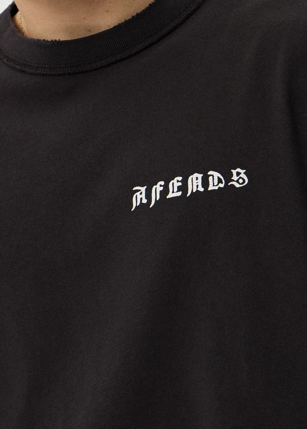 AFENDS MENS CONSTELLATION - HEAVYWEIGHT BOXY TEE - STONE BLACK