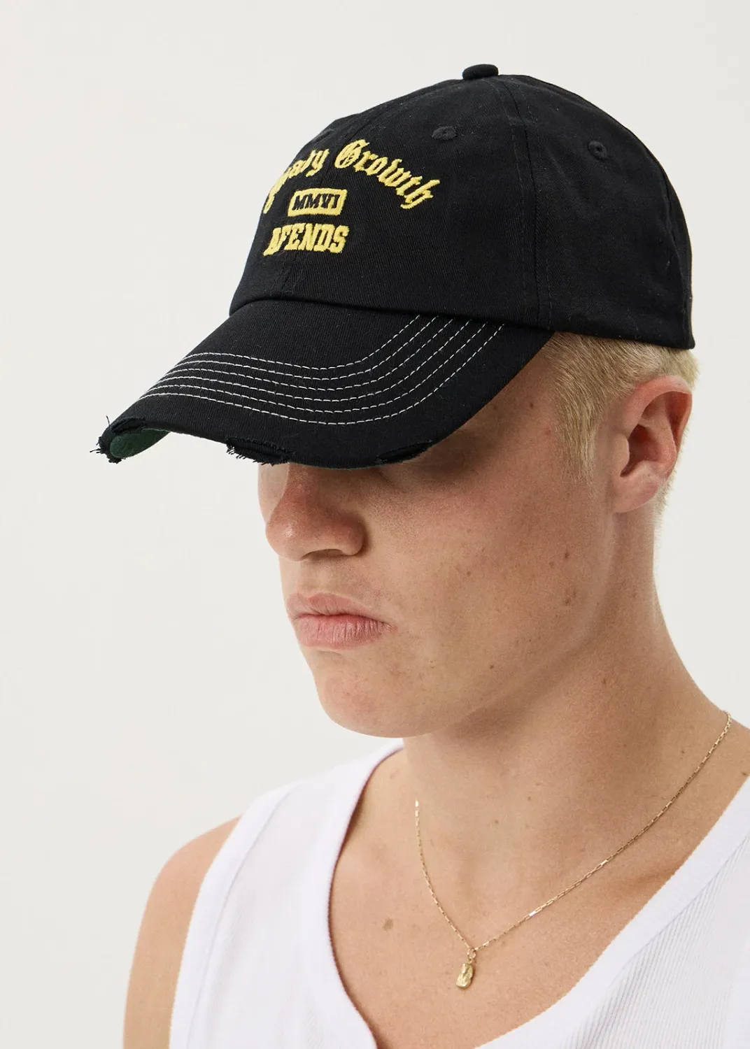 AFENDS MENS GROWTH - SIX PANEL CAP - BLACK