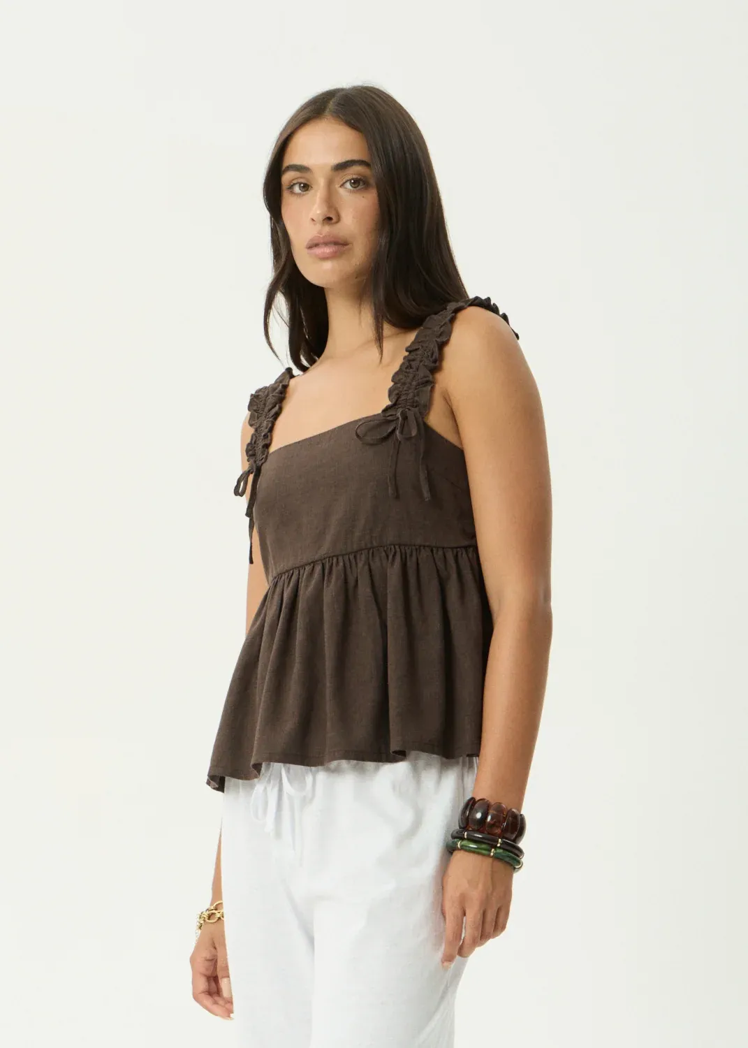 AFENDS WOMENS RUE - TOP - COFFEE