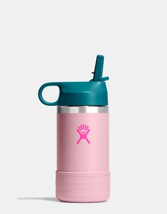 HYDRO FLASK KIDS 12 OZ WIDE MOUTH COVERED CAP AND BOOT - BLOSSOM PINK
