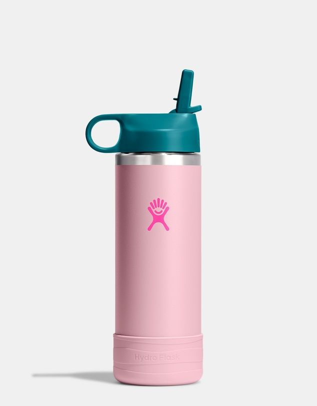 HYDRO FLASK KIDS 18 OZ WIDE MOUTH COVERED CAP AND BOOT - BLOSSOM PINK