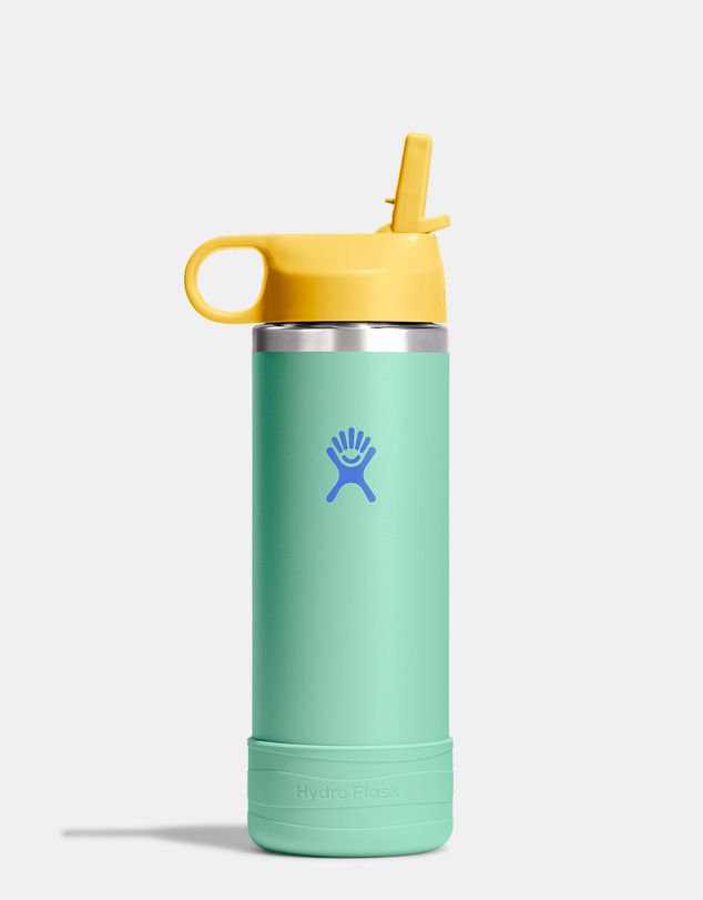 HYDRO FLASK KIDS 18 OZ WIDE MOUTH COVERED CAP AND BOOT - MERMAID GREEN