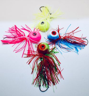 "HAIR BALL" SWIVEL FLUKE JIGS