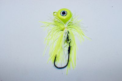 CHARTREUSE 6oz.HAIR BALL FLUKE JIG
