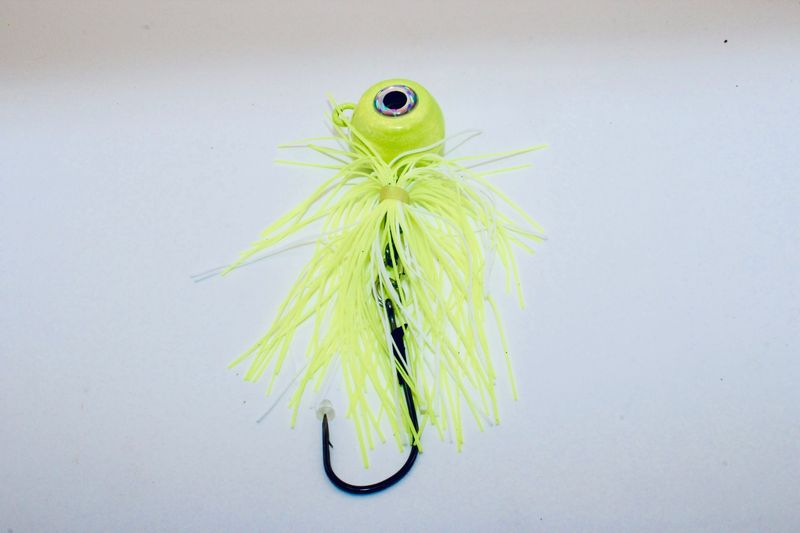 CHARTREUSE 3oz.HAIR BALL FLUKE JIG