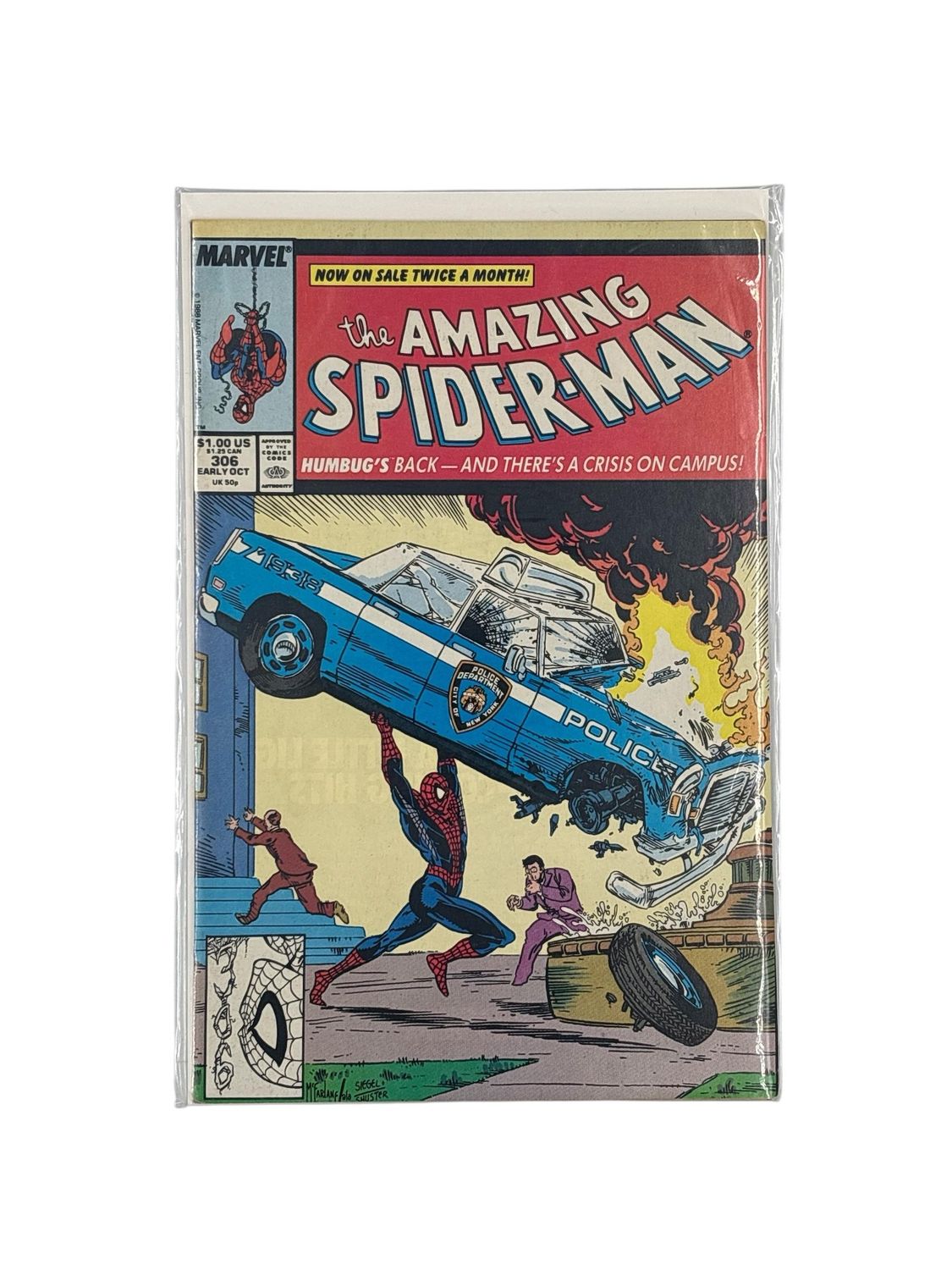 The Amazing Spider-Man 306, Humbug&#39;s Back - And There&#39;s a Crisis on Campus!