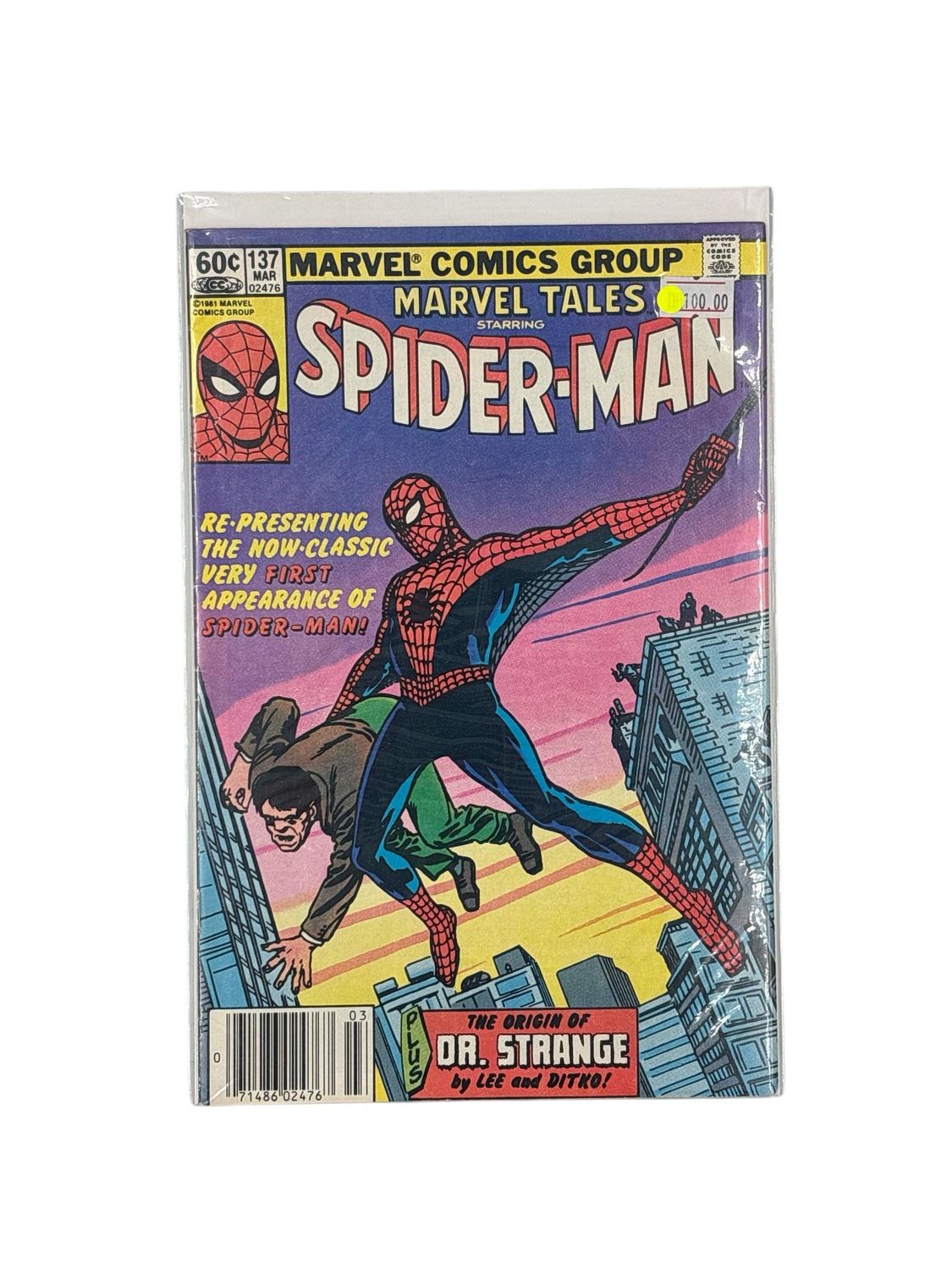 Marvel Tales starring Spider-Man 137; Plus The Origin of Dr. Strange by Lee and Ditko