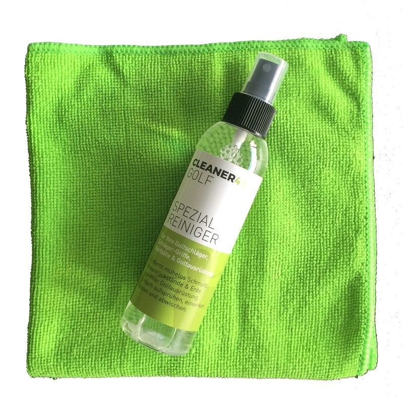 Aktions- Set CLEANER4 | GOLF der Spezial Reiniger für Ihre Golfschläger im Aktionsset inkl. Microfaser-Tuch 40 mal  40 cm