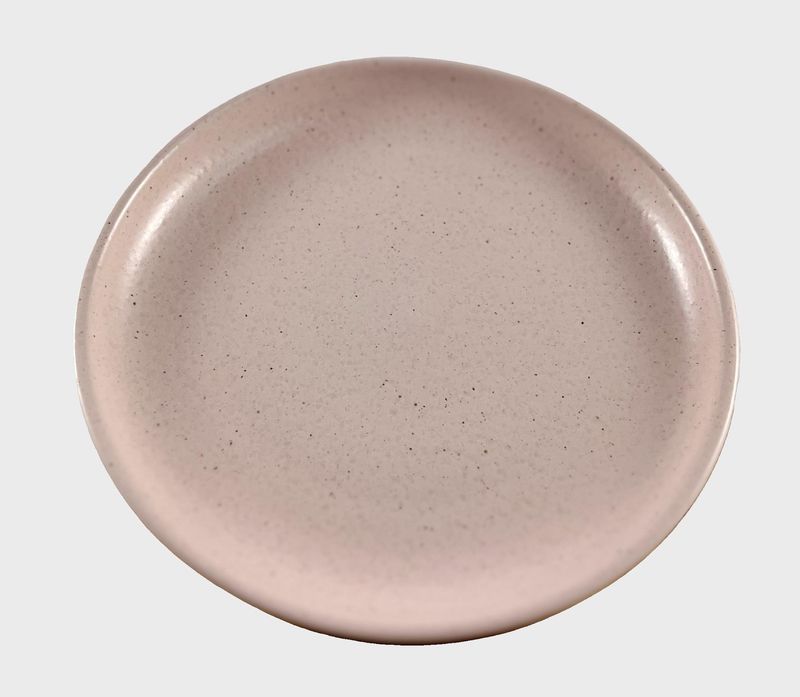 Matte roze bord in zachte roze tint 16 cm