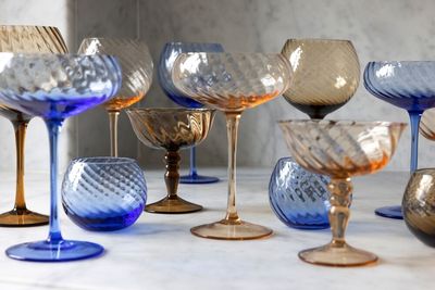 Byon champagnecoupe blauw - set van 2
