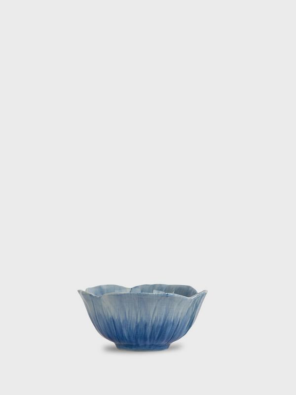 Schaaltje Poppy bloem blauw