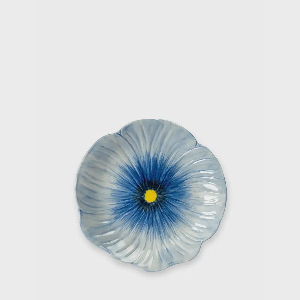 Bord poppy flower blauw - Byon