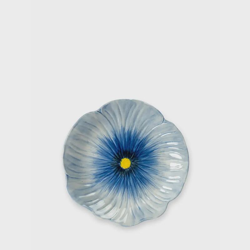 Bord poppy flower blauw - Byon