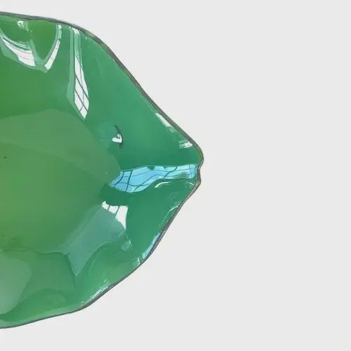 Groen schaaltje in de vorm van een vis van Imbarro