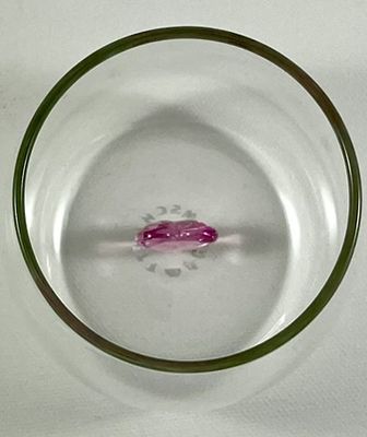 Transparant drinkglas met roze 3D-hartje van Eulenschnitt