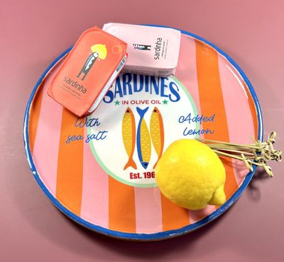 Schaal mangohout sardines 30 cm