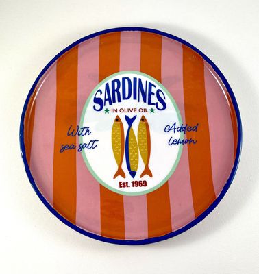 Schaal mangohout sardines 30 cm