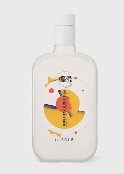 Extra vierge olijfolie The Sun medium fruitig 500 ml uit Puglia in design glazen fles