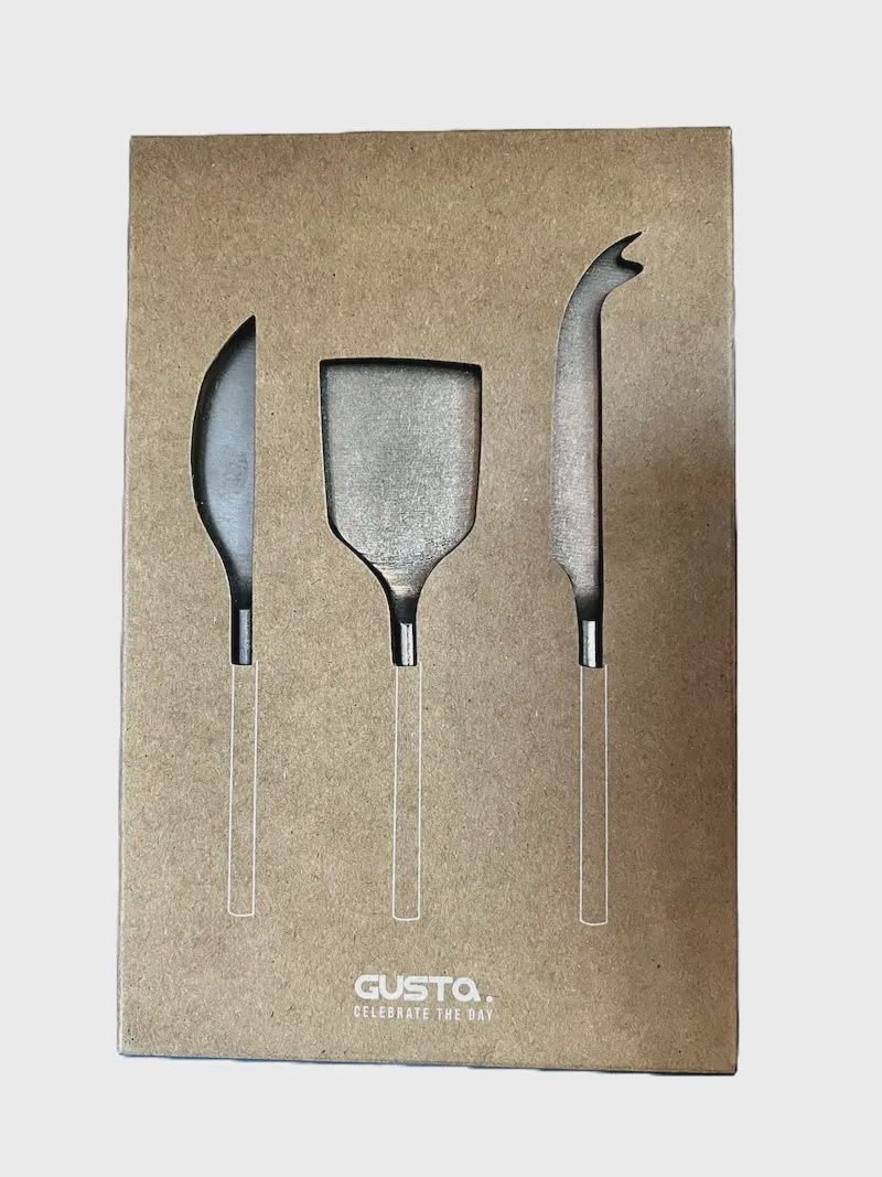 Set van 3 kaasmesjes vintage stijl van Gusta voor kaasplank en borrel
