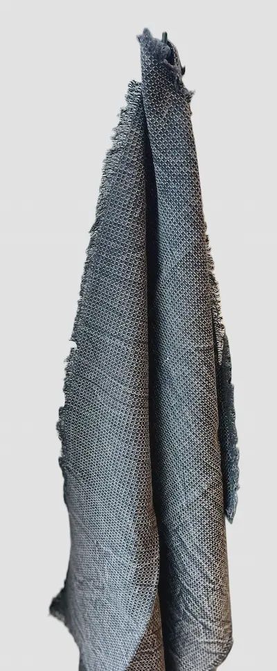 Theedoek miniwafel 50x70 cm zwart