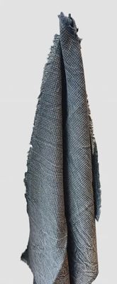 Zwarte katoenen theedoek 50x70 cm met mini wafelpatroon voor keuken