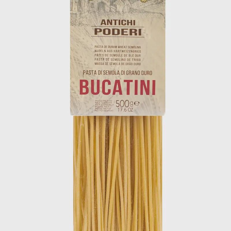 Bucatini Italiaanse pasta van durumtarwe semolina 500 g bronzen getrokken