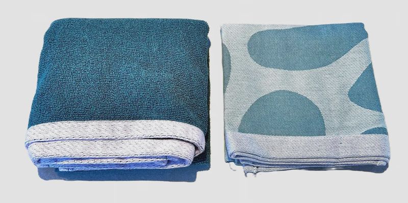 theedoek en handdoek set groen en roze van Lifa Home katoenen keukentextiel set