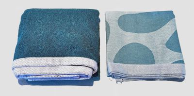 theedoek en handdoek set groen en roze van Lifa Home katoenen keukentextiel set