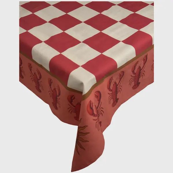 Tafelkleed kreeft rood – katoen 140x240 cm