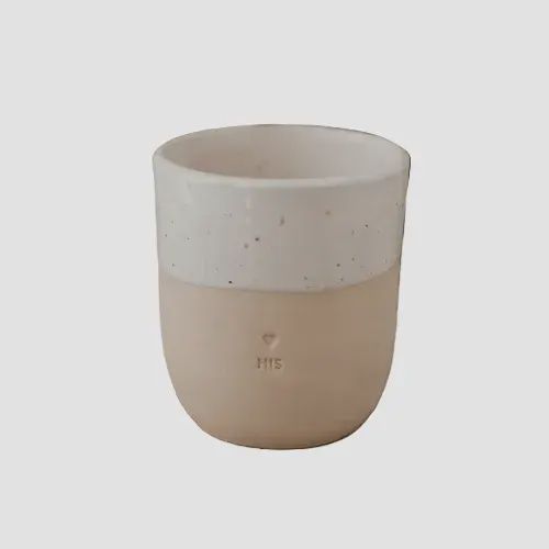 Stoneware beker HIS handgemaakt in Portugal 320 ml