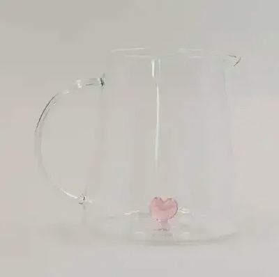 Eulenschnitt karaf met roze hartje van glas