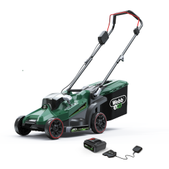 WEBB Eco WEV20LM33B4 20V 33cm (13″) Cordless Rotary Lawnmower (4Ah Battery & Charger included)