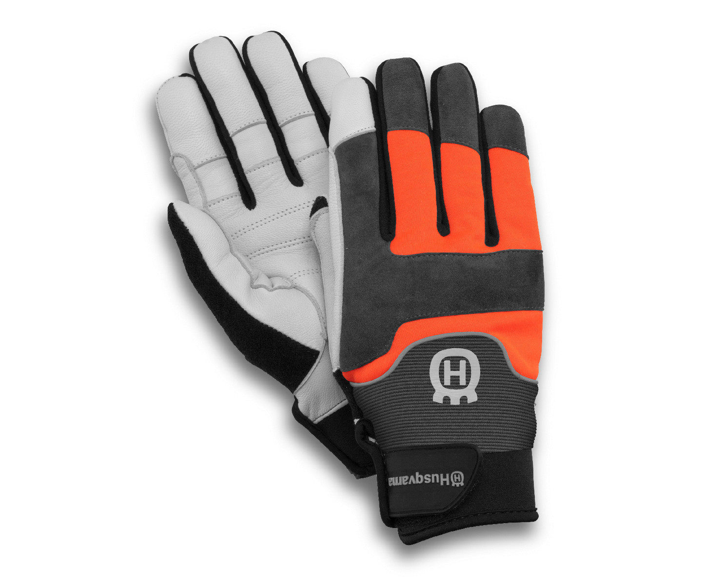 HUSQVARNA Technical Gloves Goat Leather Palm with Interlock Jersey and Grey Foam