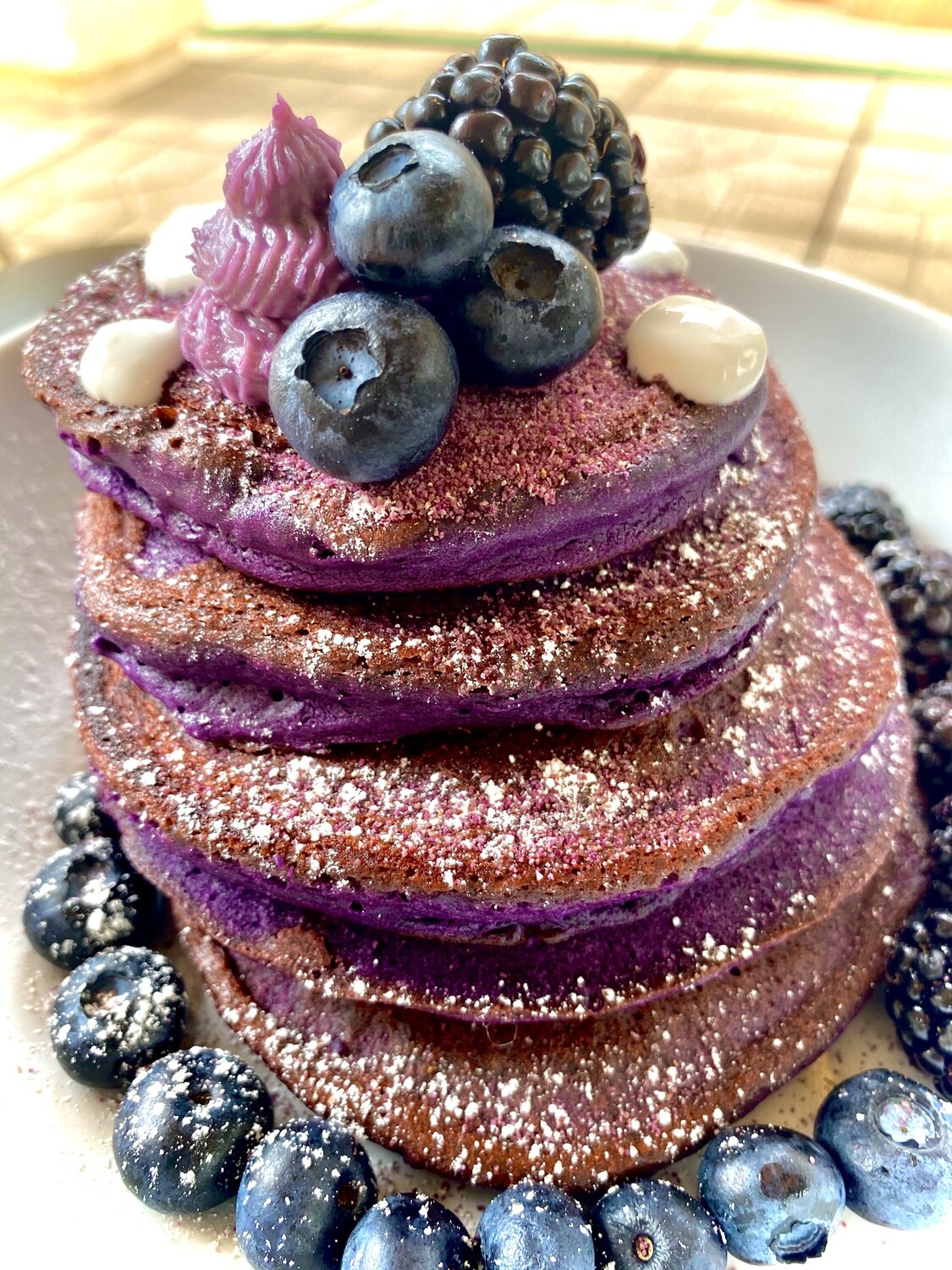 Ube Mochi Pancakes/Waffles Mix (Gluten Free)