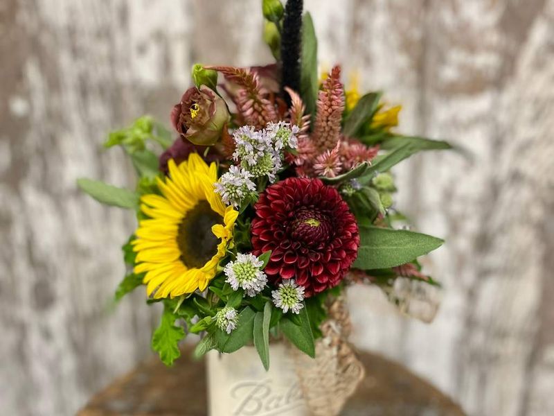 Mason Jar Floral Arrangement