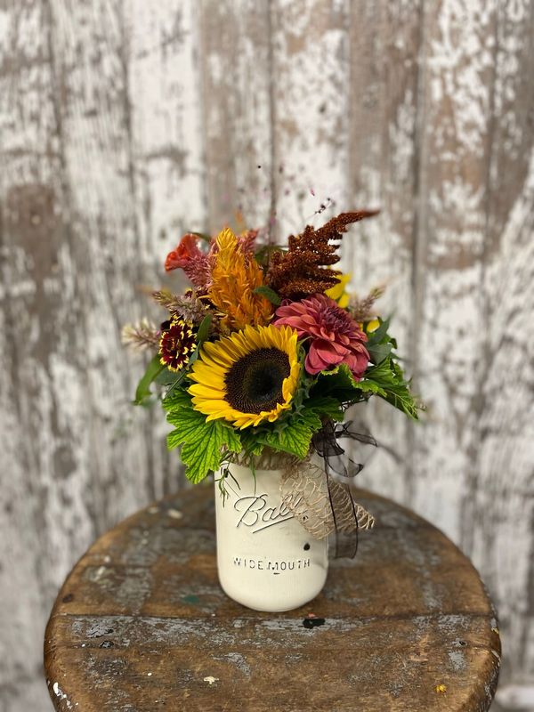 Mason Jar Floral Arrangement