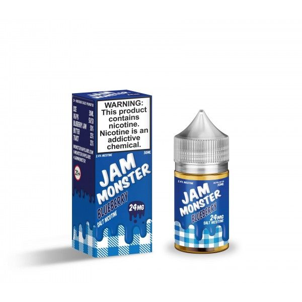 Jam Monster Synthetic Salt, Flavors & Volume: Blueberry 30mL 24mg