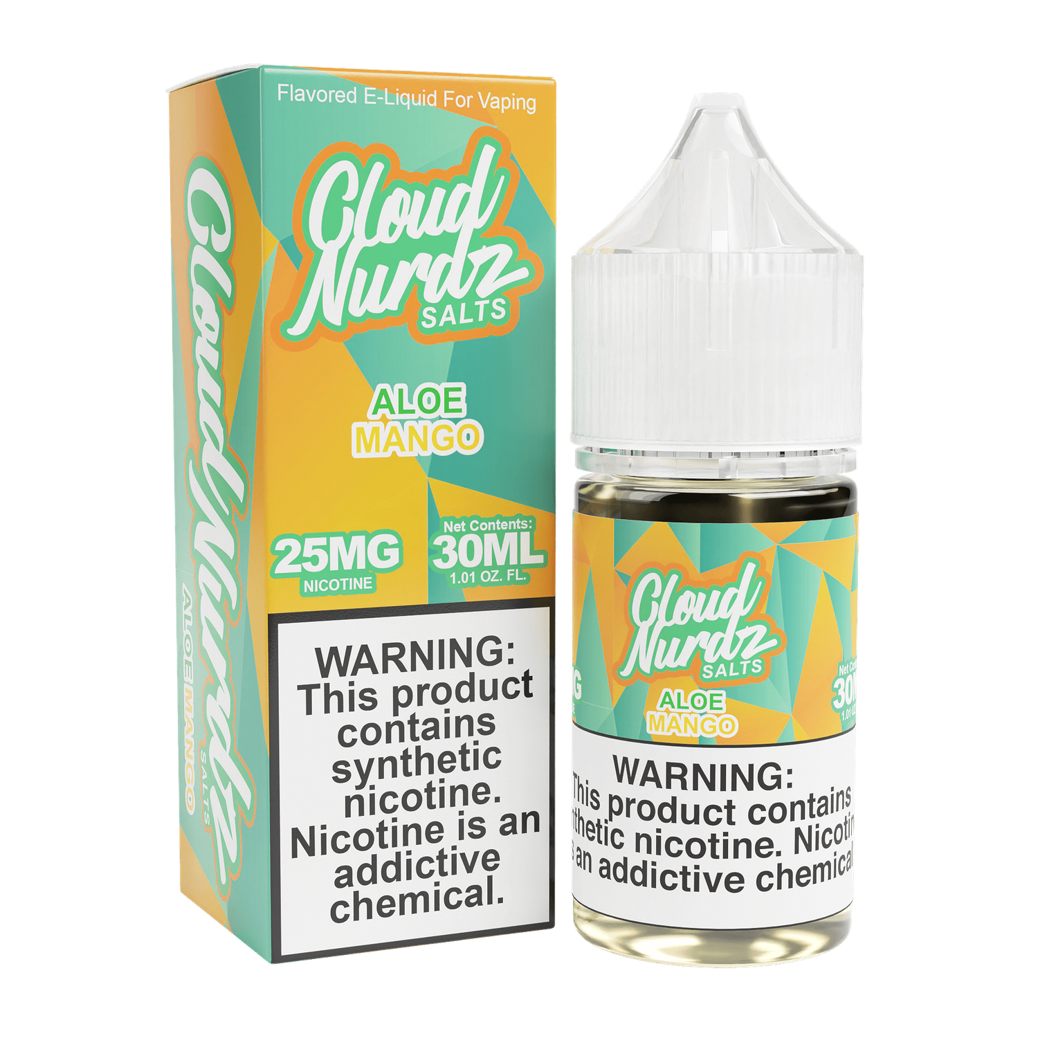 Cloud Nurdz Synthetic Salt, Flavors: 25mg Aloe Mango 30mL