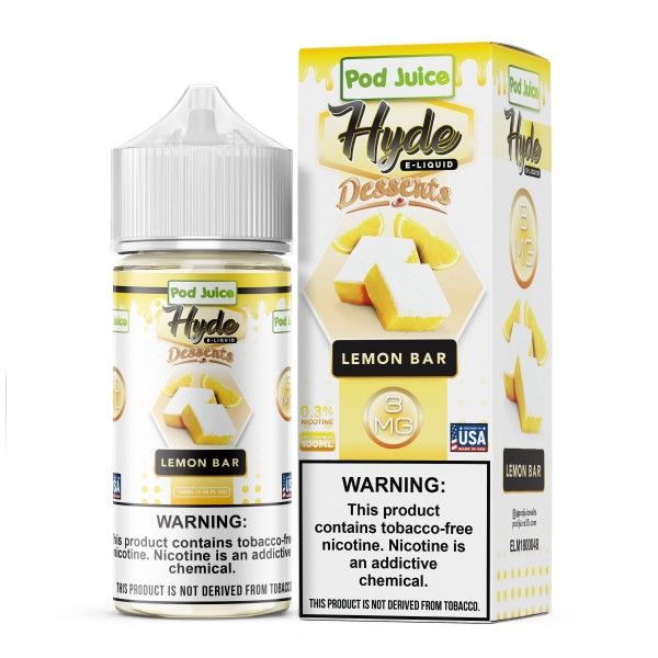 Hyde Pod Juice Synthetic, Flavors & Volumes: 0mg Lemon Bar 100mL