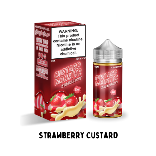 Strawberry Custard 100mL | Custard Monster Synthetic