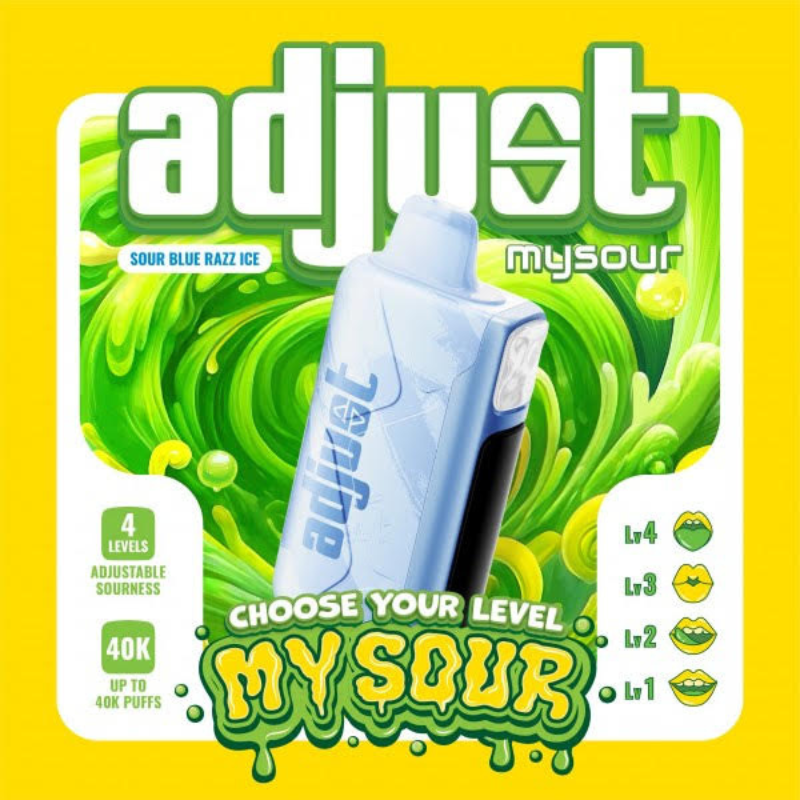 Sour Blue Razz Ice | Adjust MySour