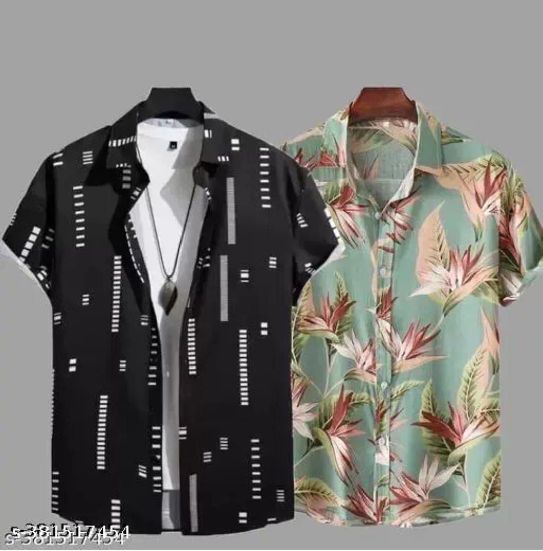 MENS PRINTED SHIRT (PACK OF 2)