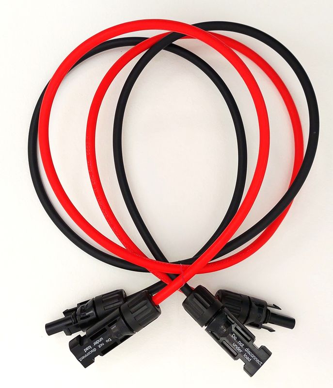 Solarkabel Solaranschlusskabel Verlängerungskabel 0,5 m bis 50 m 2 x 6mm² Rot/Schwarz MC4 Made in Germany