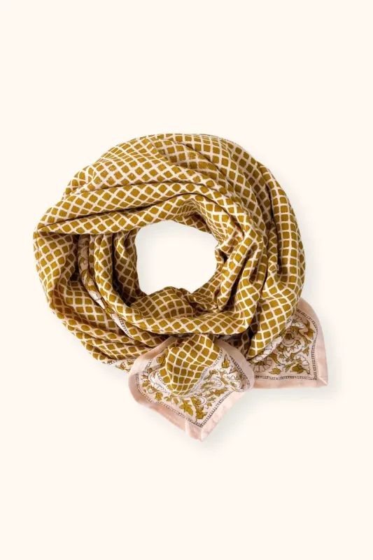 Foulard LATIKA Mosaic Tobacco