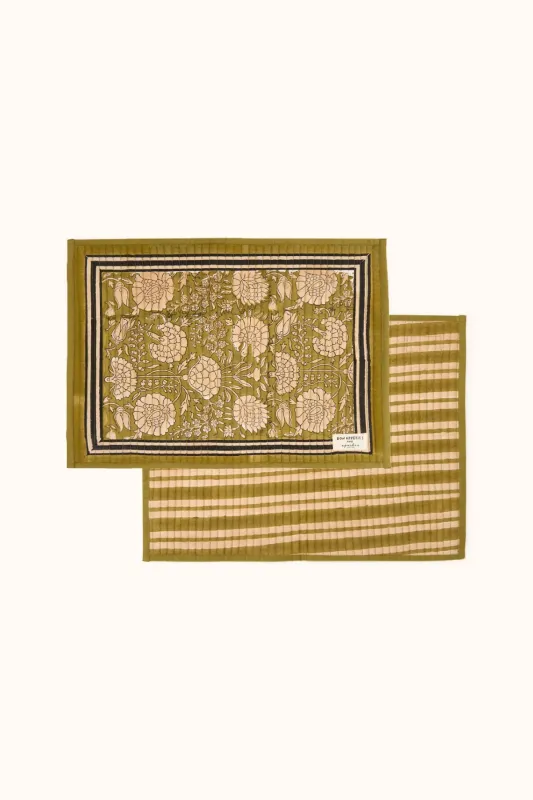 Set de table Rangoli Pallavi Olive