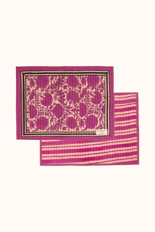 Set de table Rangoli Pallavi Fuschia