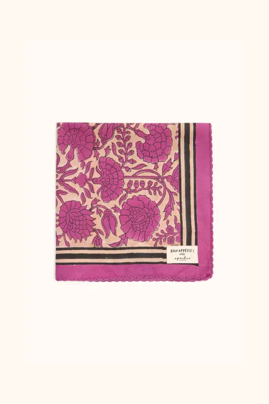Serviette de table Biriani Pallavi Fuschia