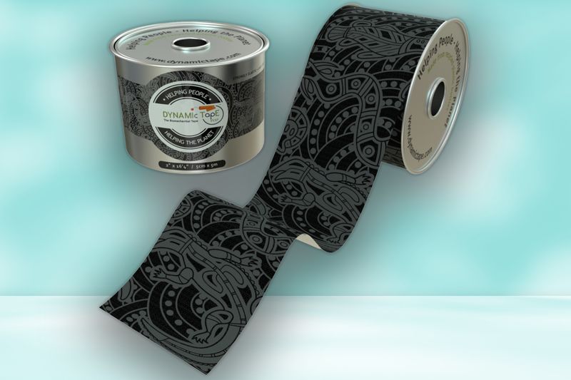 Dynamic Tape ECO 5cm x 5m - Black/Grey Tattoo - 6 Roll Box