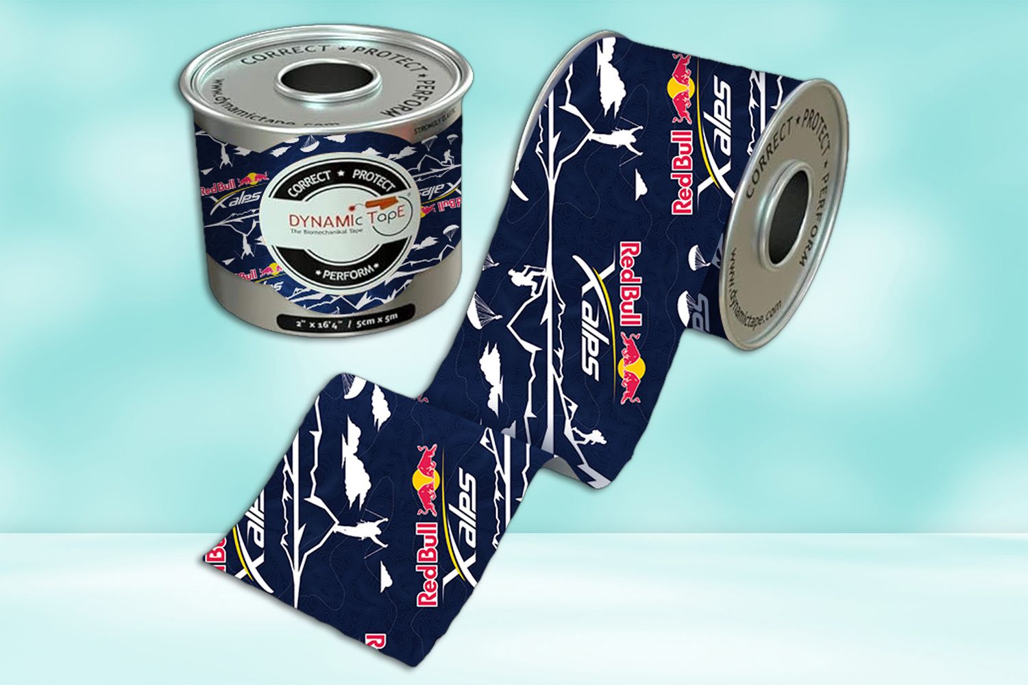 Dynamic Tape Red Bull X-Alps 5cm x 5m - Black/Logo - Single Roll